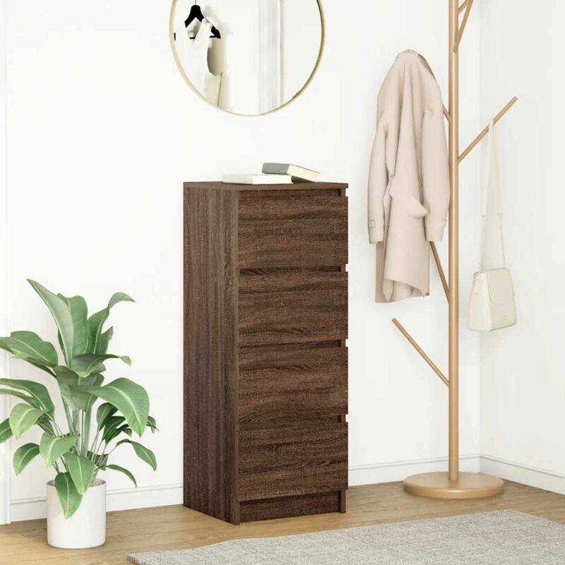 foto del prodotto vidaxl credenza rovere marrone 37,5x35x99 cm in legno multistrato