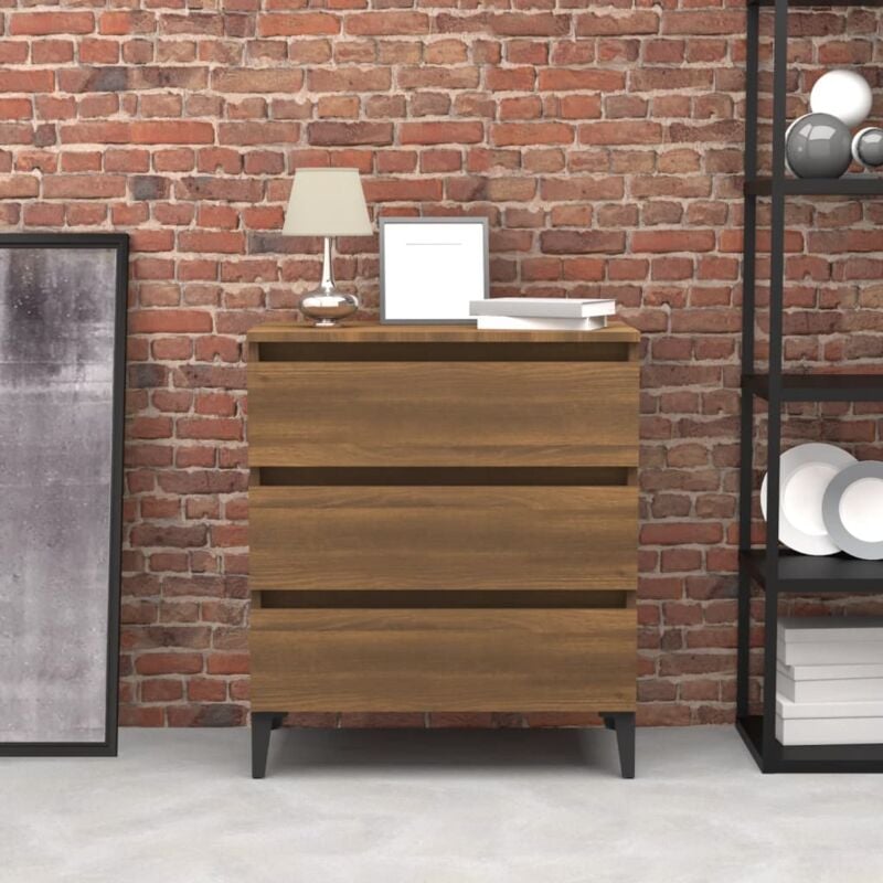 foto del prodotto vidaxl credenza rovere marrone 60x35x69 cm in legno multistrato