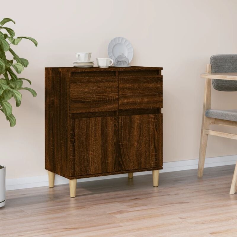 foto del prodotto vidaxl credenza rovere marrone 60x35x70 cm in legno multistrato