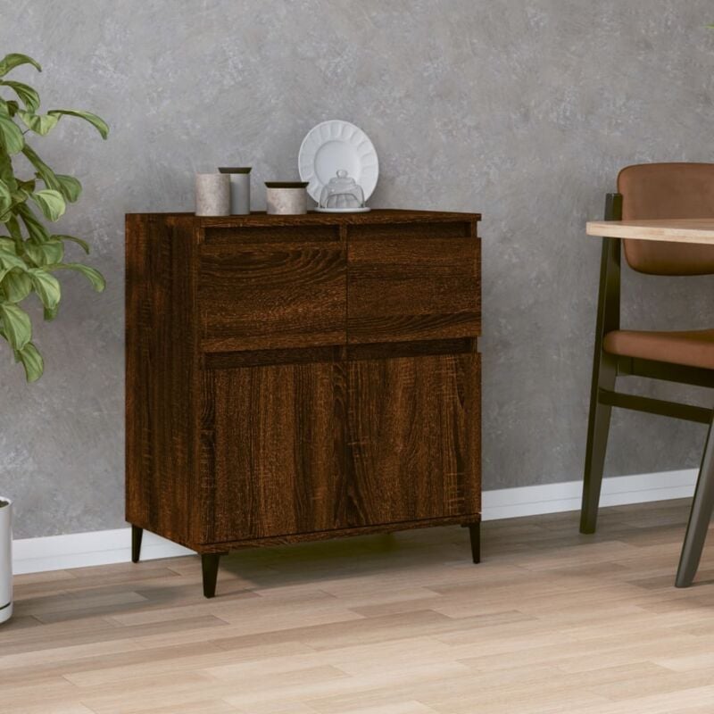 foto del prodotto vidaxl credenza rovere marrone 60x35x70 cm in legno multistrato