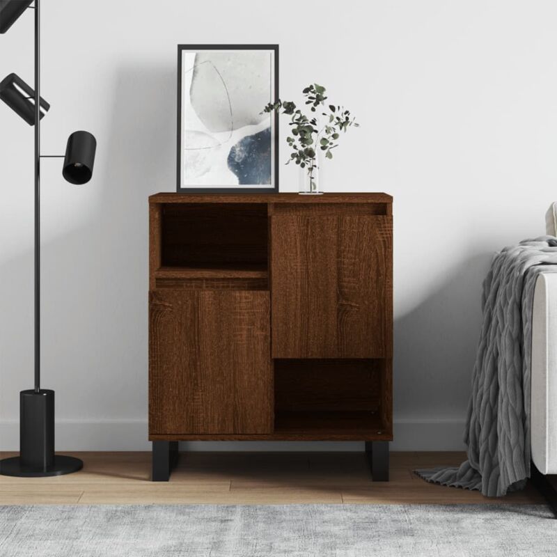 foto del prodotto vidaxl credenza rovere marrone 60x35x70 cm in legno multistrato