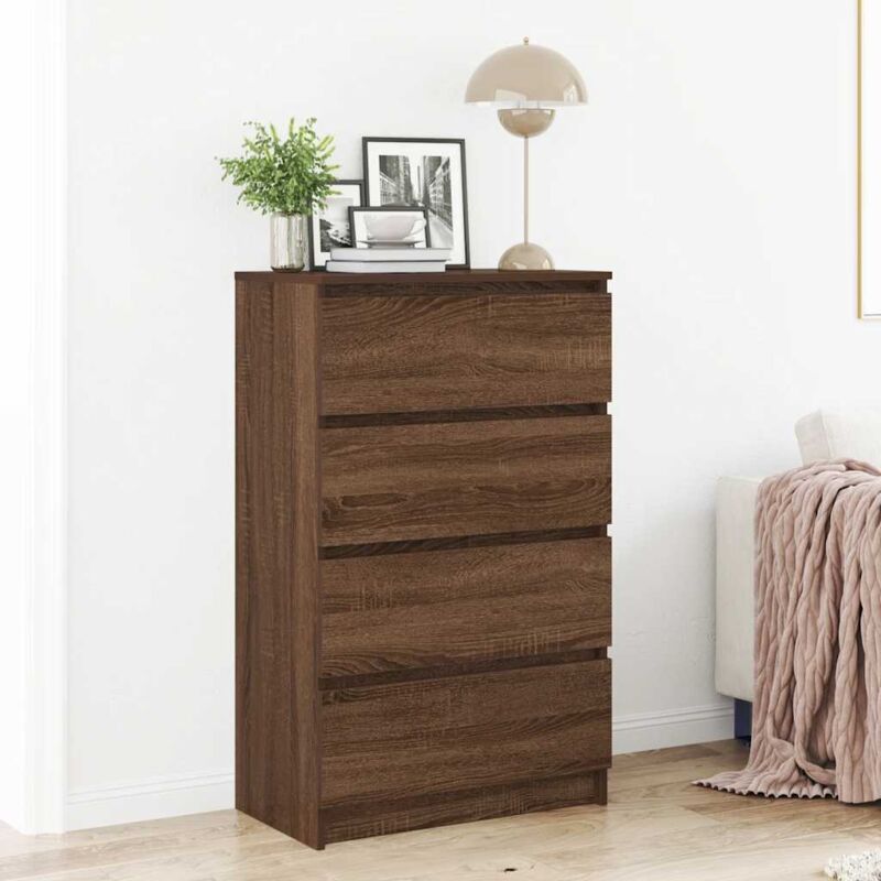 foto del prodotto vidaxl credenza rovere marrone 60x35x98,5 cm in legno multistrato