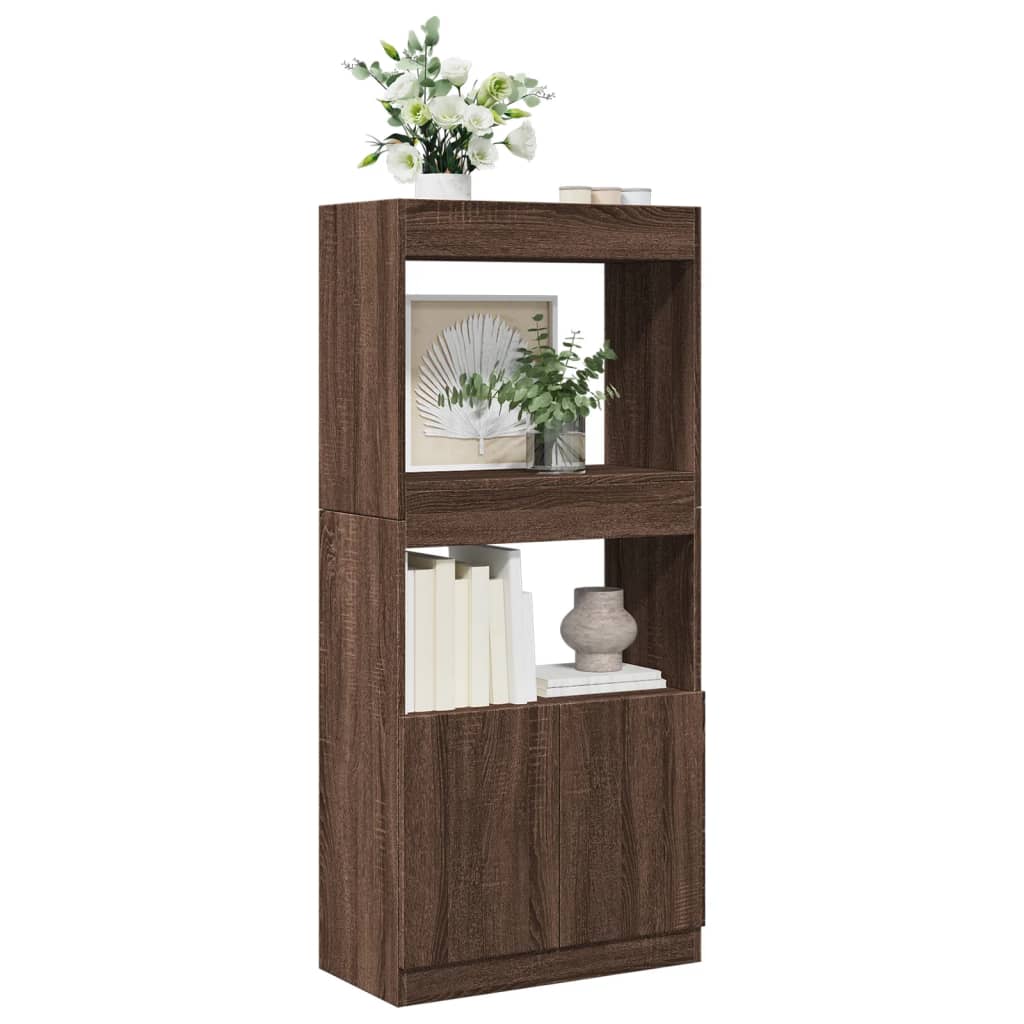 foto del prodotto vidaxl credenza rovere marrone 63x33x140 cm in truciolato