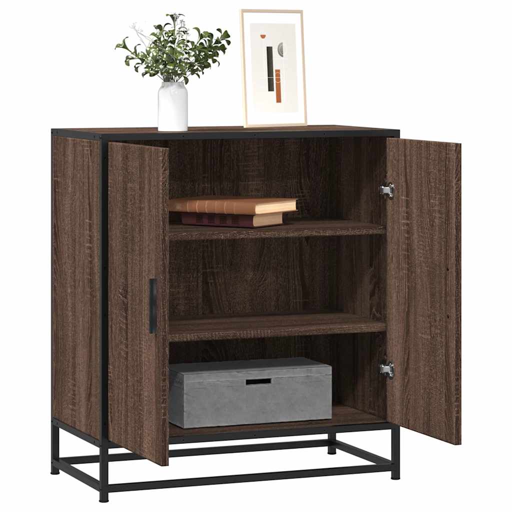 foto del prodotto vidaxl credenza rovere marrone 68x35x76 cm in truciolato e metallo