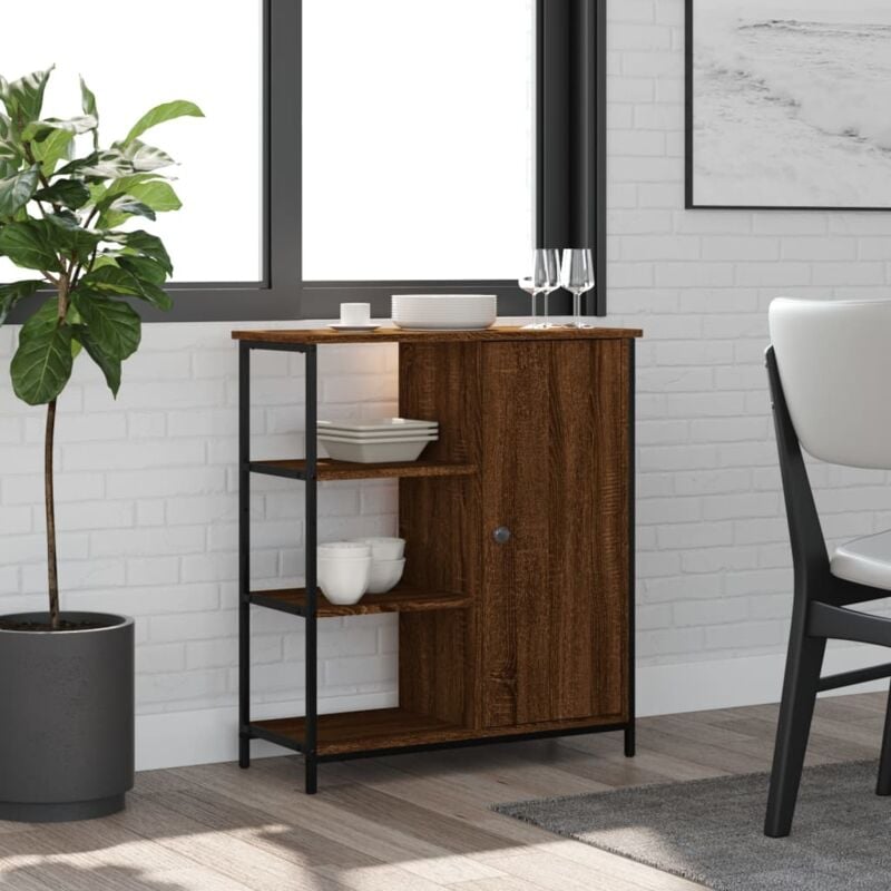 foto del prodotto vidaxl credenza rovere marrone 70x30x80 cm in legno multistrato