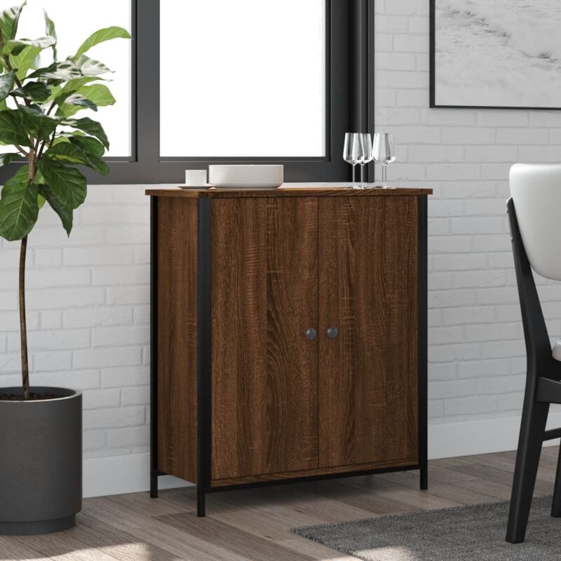 foto del prodotto vidaxl credenza rovere marrone 70x30x80 cm in legno multistrato
