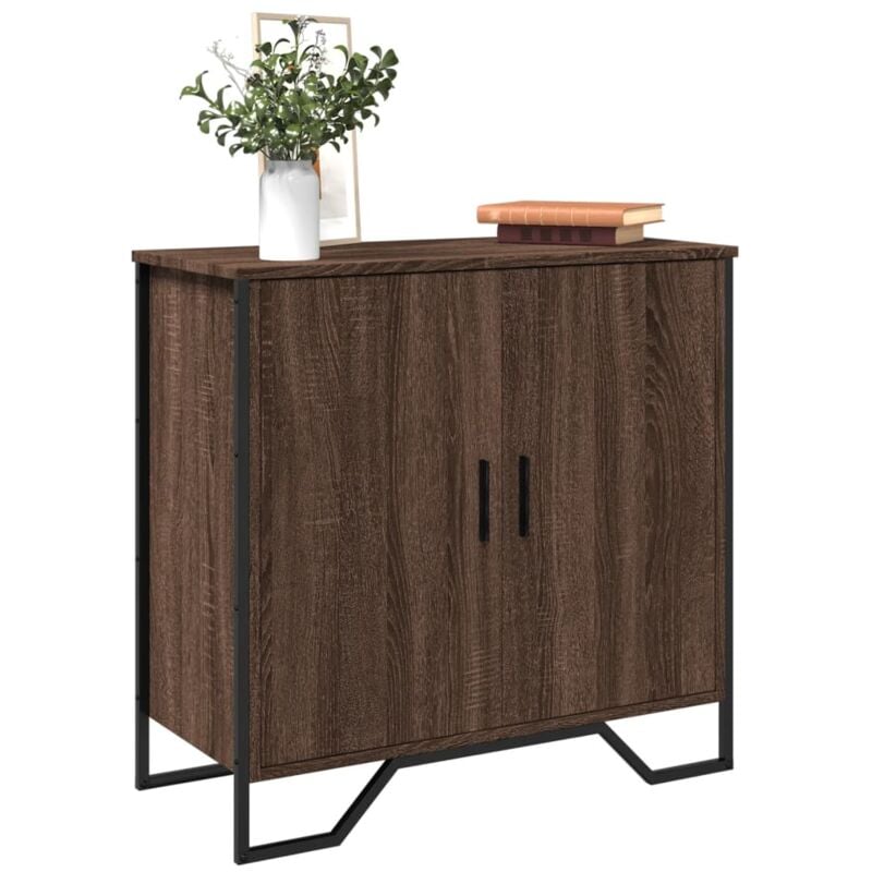foto del prodotto vidaxl credenza rovere marrone 78x35,5x74,5 cm in legno multistrato