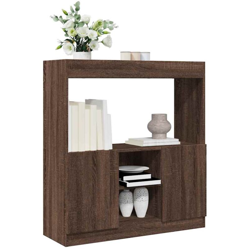 foto del prodotto vidaxl credenza rovere marrone 92x33x100 cm in legno multistrato