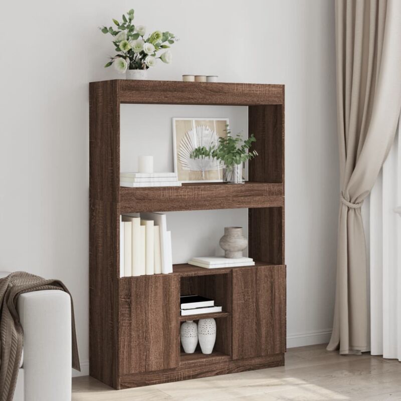 foto del prodotto vidaxl credenza rovere marrone 92x33x140 cm in legno multistrato
