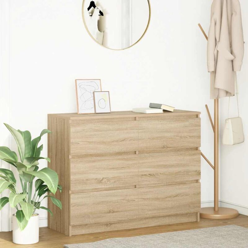 foto del prodotto vidaxl credenza rovere sonoma 100x35x76 cm in legno multistrato
