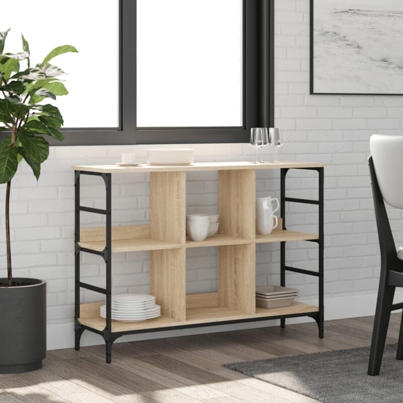 foto del prodotto vidaxl credenza rovere sonoma 102x32x73,5 cm in legno multistrato