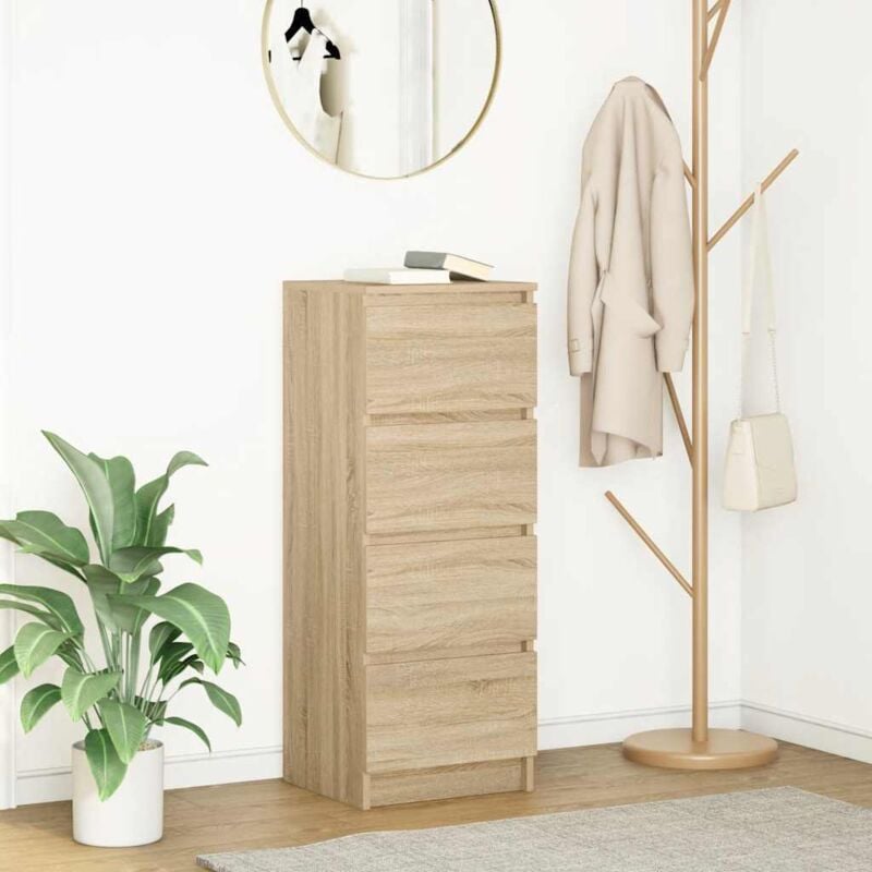 foto del prodotto vidaxl credenza rovere sonoma 37,5x35x99 cm in legno multistrato