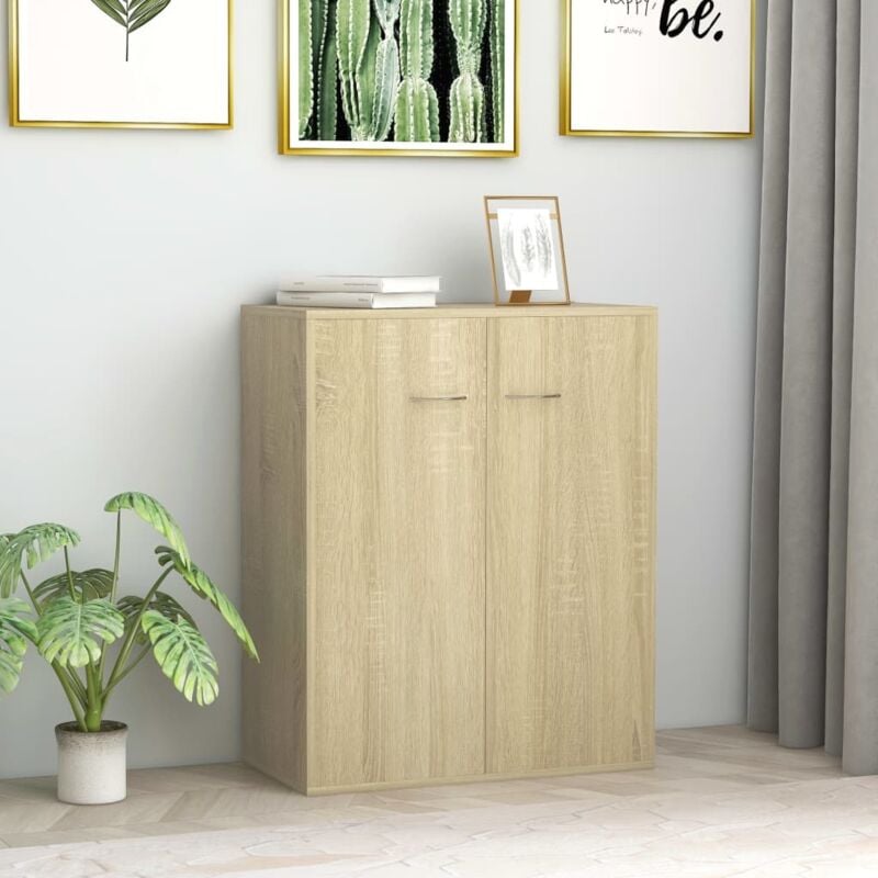 foto del prodotto vidaxl credenza rovere sonoma 60x30x75 cm in legno multistrato