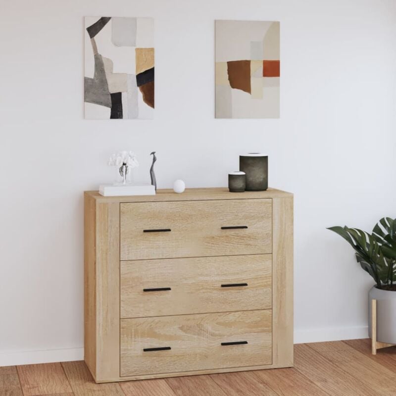 foto del prodotto vidaxl credenza rovere sonoma 80x33x70 cm in legno multistrato