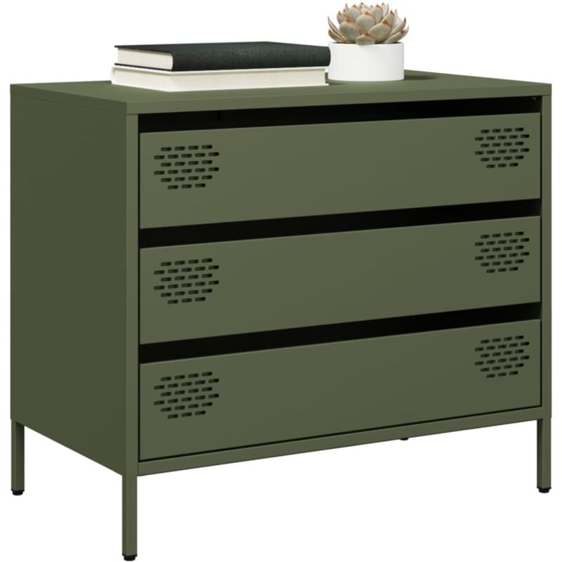 foto del prodotto vidaxl credenza verde oliva 68x39x58,5 cm in acciaio laminato a freddo