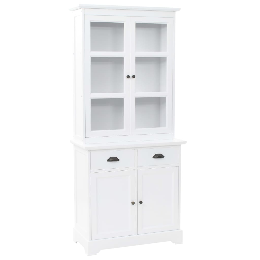 foto del prodotto vidaxl credenza vetrina stile rustico mobile soggiorno cucina in legno di pino bianco