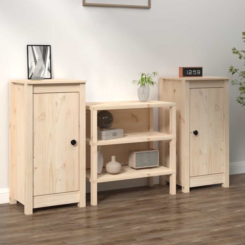 foto del prodotto vidaxl credenze 2 pz 39x35x80 cm in legno massello di pino