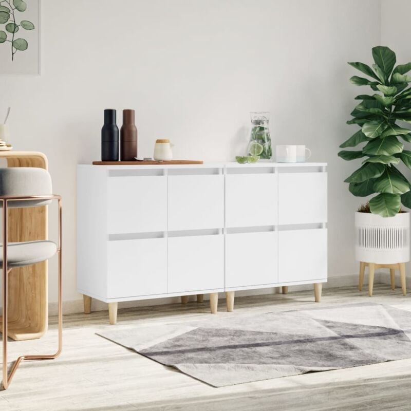 foto del prodotto vidaxl credenze 2pz bianche 60x35x70 cm in legno multistrato
