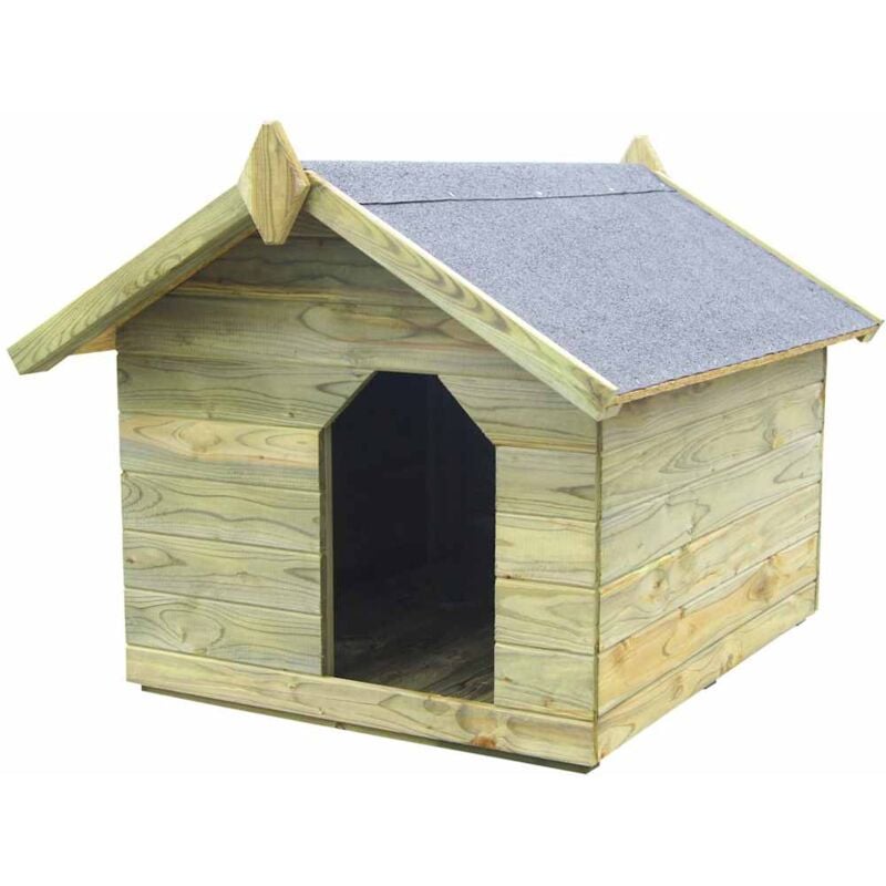 foto del prodotto vidaxl cuccia per cane da esterno con tetto apribile pino impregnato