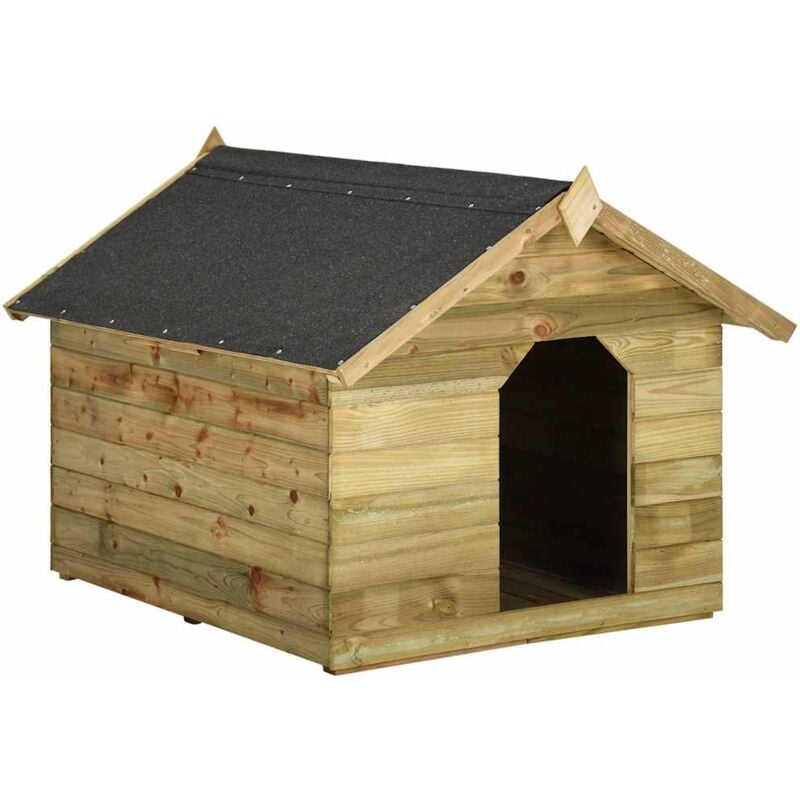 foto del prodotto vidaxl cuccia per cane da esterno con tetto apribile pino impregnato