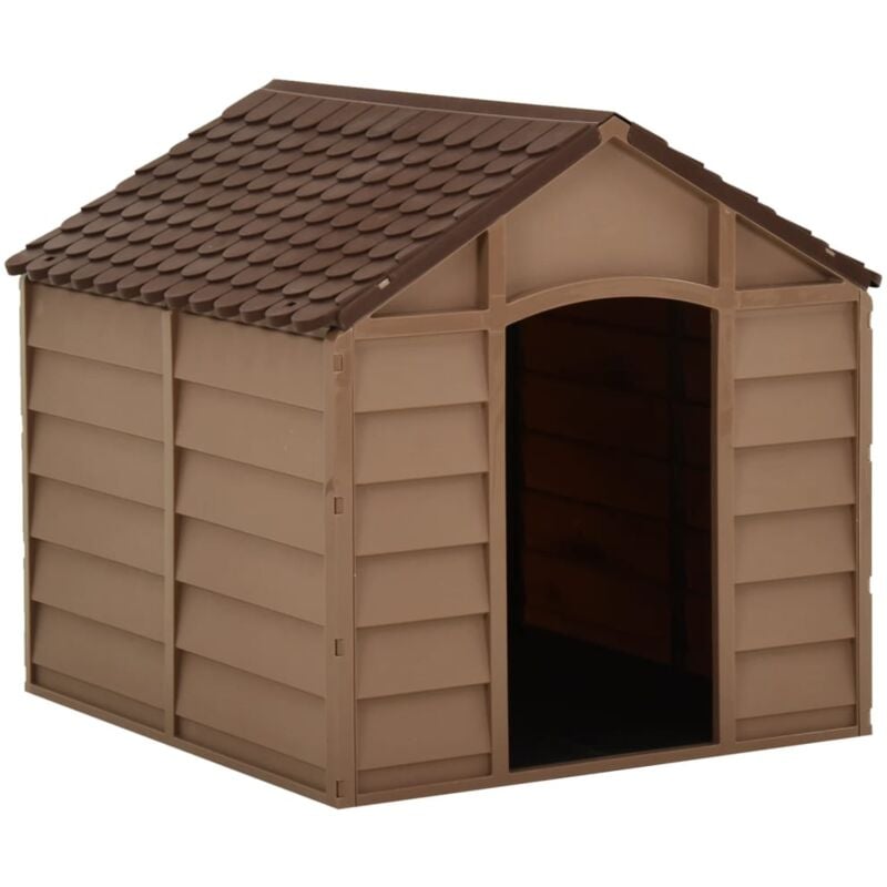 foto del prodotto vidaxl cuccia per cani marrone 71x71,5x68 cm in pp