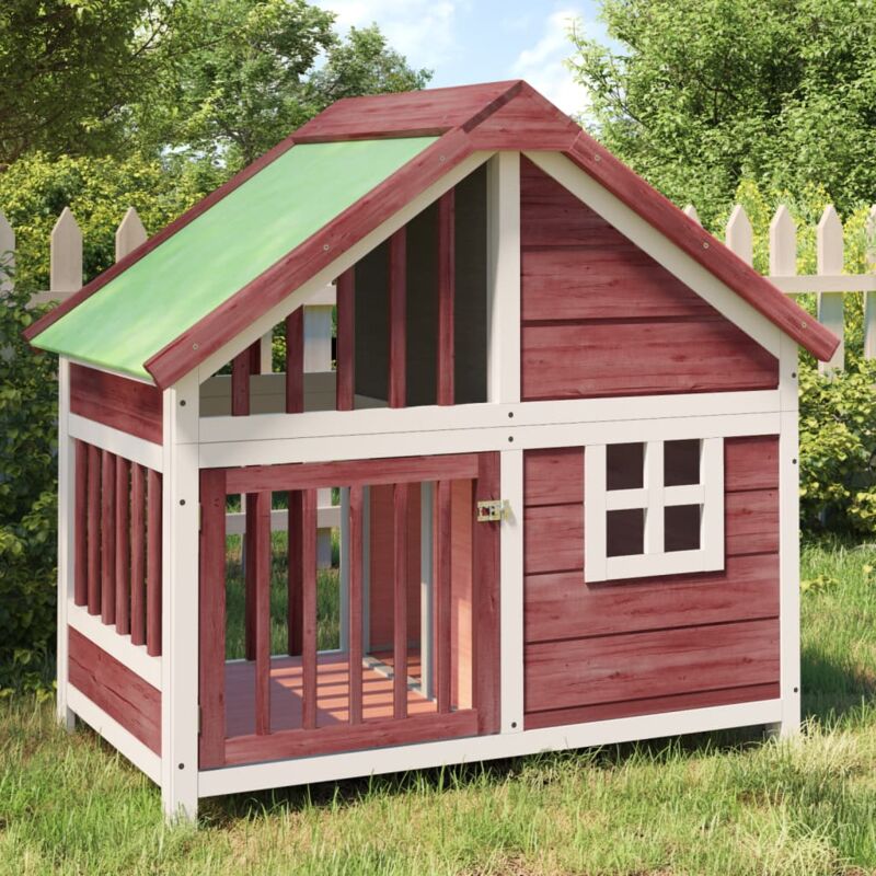 foto del prodotto vidaxl cuccia per cani moka 96x60,5x87 cm in legno massello di pino
