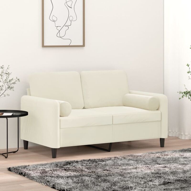 foto del prodotto vidaxl cuscini decorativi 2 pz crema 15x50 cm in velluto