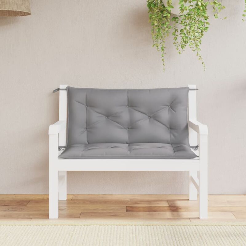 foto del prodotto vidaxl cuscini panca da giardino 2pz grigi 100x50x7cm tessuto oxford