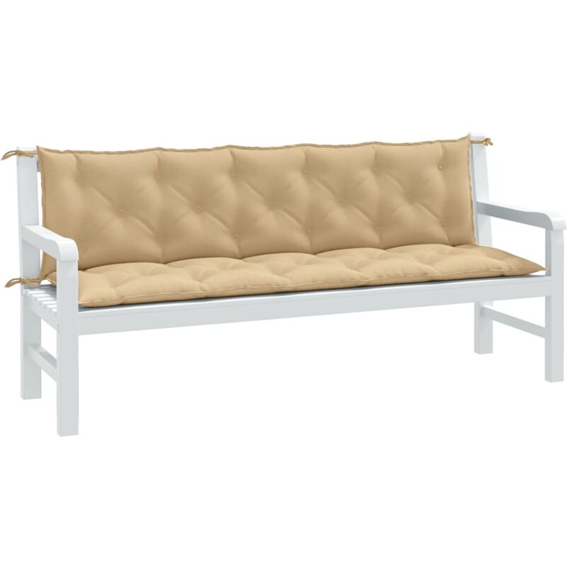 foto del prodotto vidaxl cuscini panca giardino 2pz beige m lange 180x50x7 cm tessuto