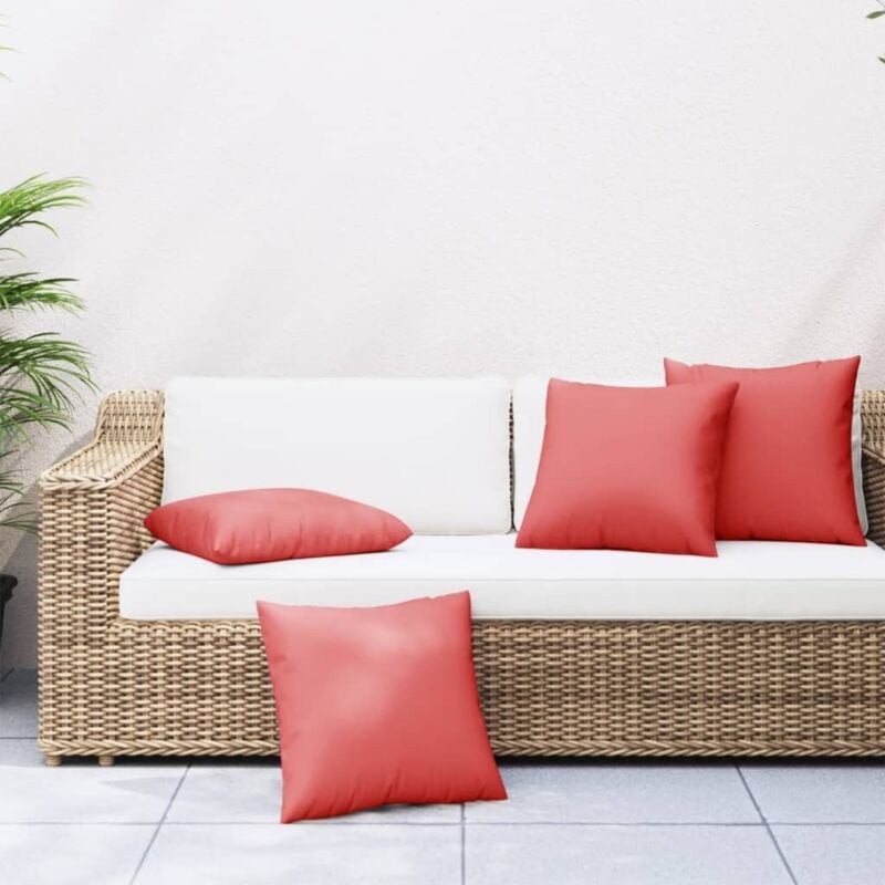 foto del prodotto vidaxl cuscini per divano 4 pz rossi 50x50 cm in tessuto