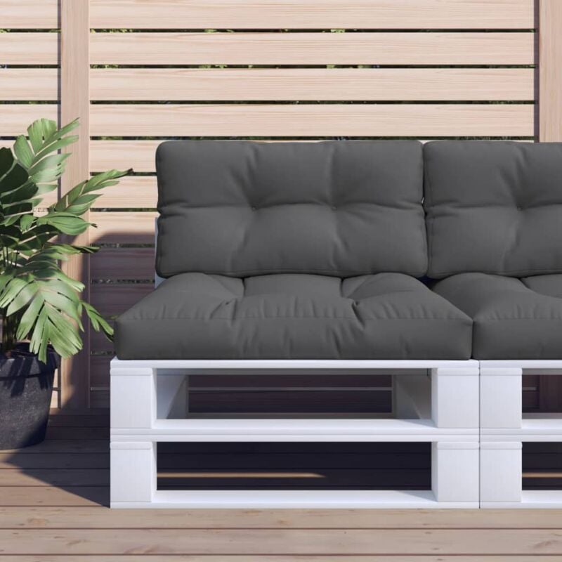 foto del prodotto vidaxl cuscini per pallet 2 pz antracite in tessuto
