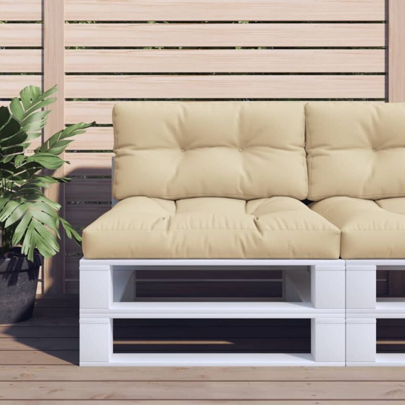 foto del prodotto vidaxl cuscini per pallet 2 pz beige in tessuto