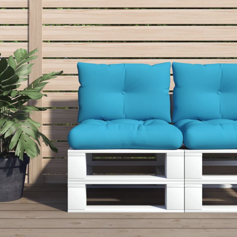 foto del prodotto vidaxl cuscini per pallet 2 pz blu in tessuto