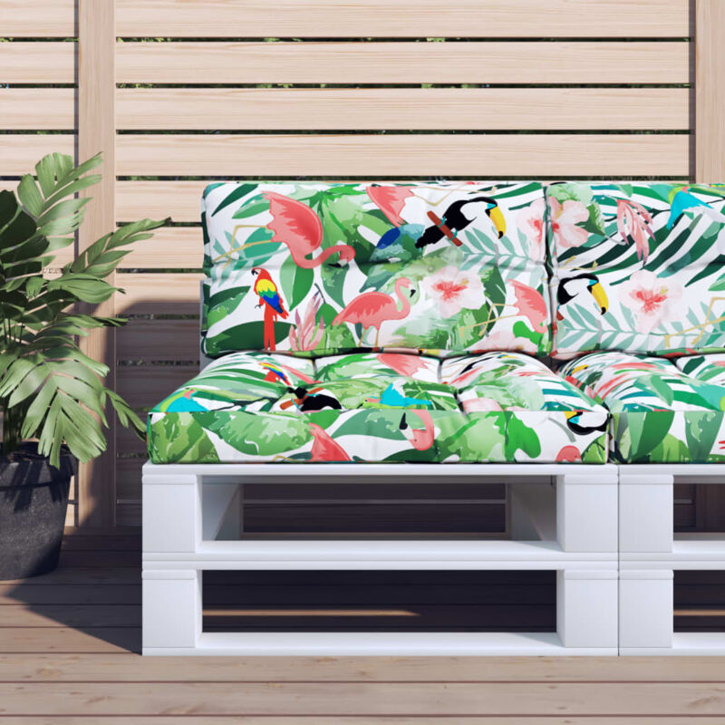 foto del prodotto vidaxl cuscini per pallet 2 pz multicolori in tessuto 569699