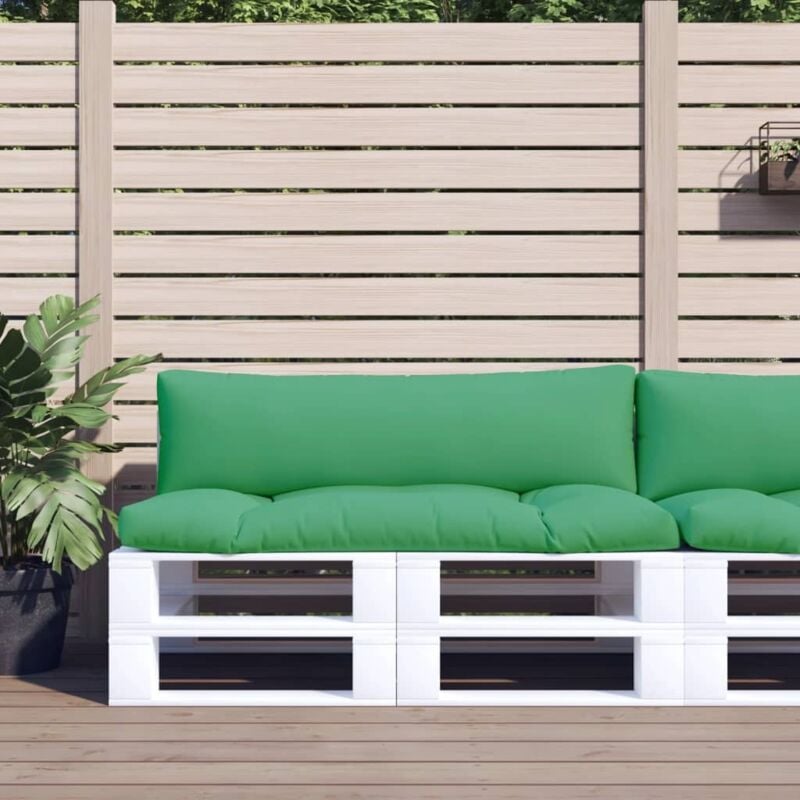 foto del prodotto vidaxl cuscini per pallet 2 pz verdi in tessuto