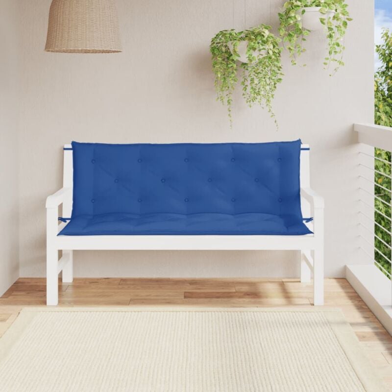 foto del prodotto vidaxl cuscini per panca 2 pz blu 150x50x7 cm in tessuto oxford