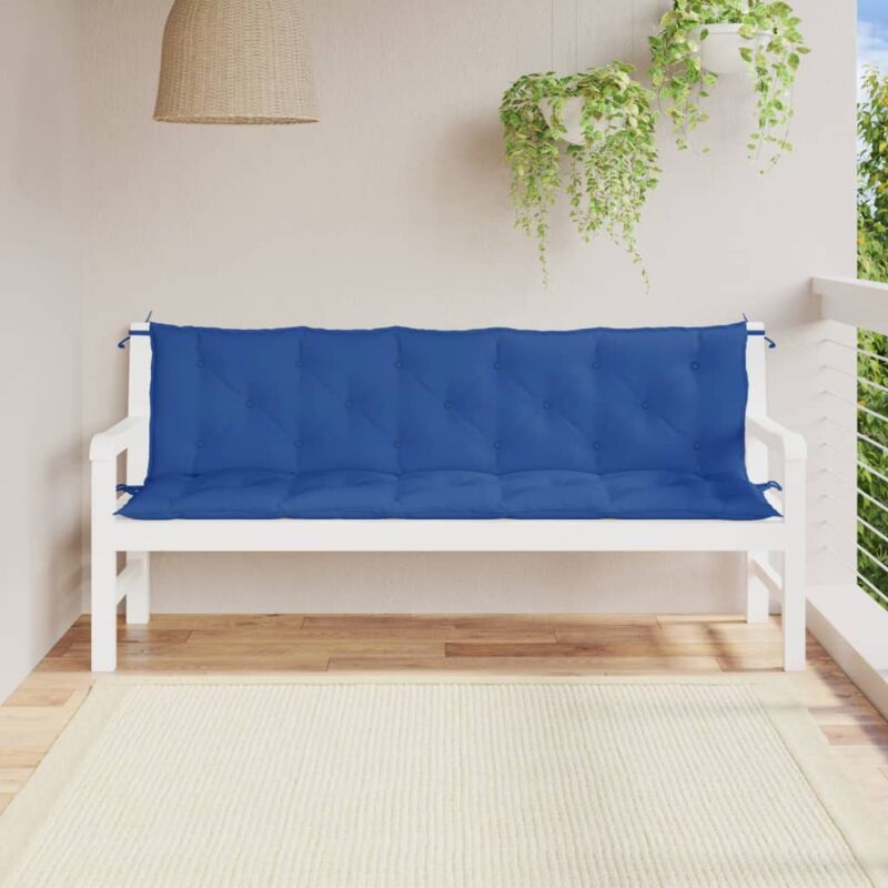 foto del prodotto vidaxl cuscini per panca 2 pz blu 180x50x7 cm in tessuto oxford