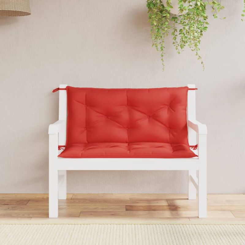 foto del prodotto vidaxl cuscini per panca 2 pz rossi 100x50x7cm in tessuto oxford