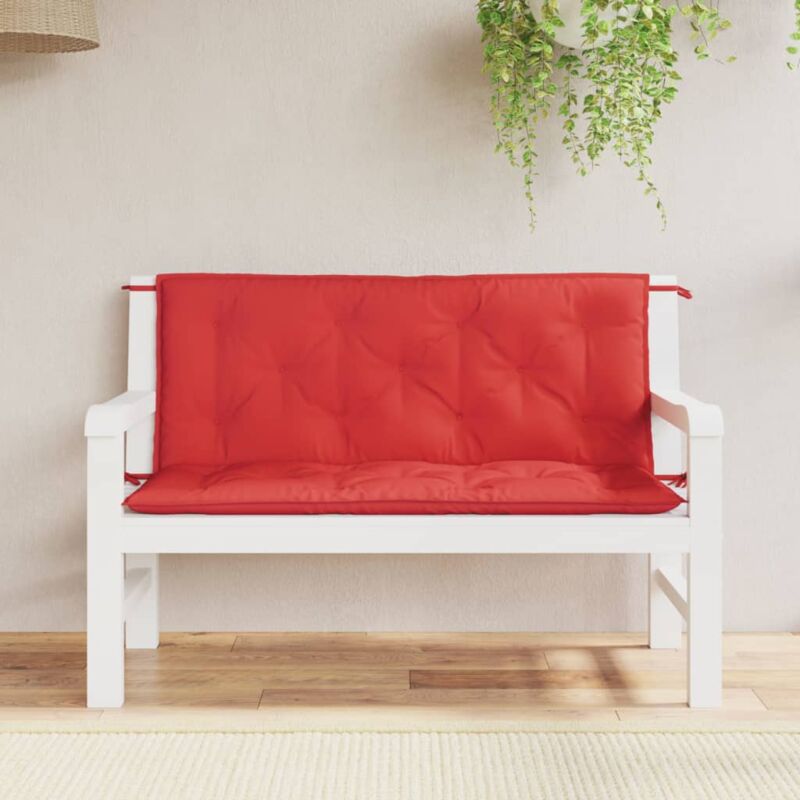 foto del prodotto vidaxl cuscini per panca 2 pz rossi 120x50x7 cm in tessuto oxford