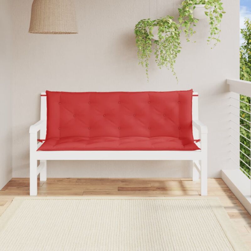 foto del prodotto vidaxl cuscini per panca 2 pz rossi 150x50x7 cm in tessuto oxford
