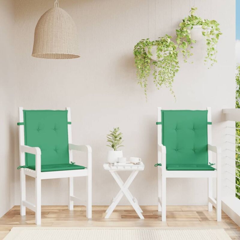 foto del prodotto vidaxl cuscini per sedia 2 pz verdi 100x50x3 cm in tessuto oxford
