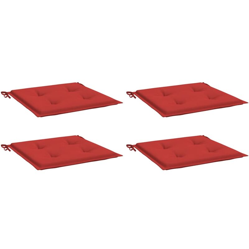foto del prodotto vidaxl cuscini per sedia 4 pz rossi 40x40x4 cm in tessuto oxford