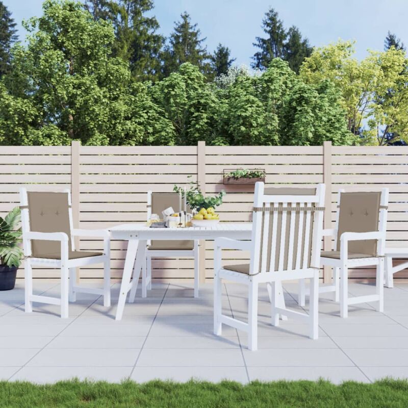 foto del prodotto vidaxl cuscini per sedia 4 pz tortora 100x50x3 cm in tessuto oxford