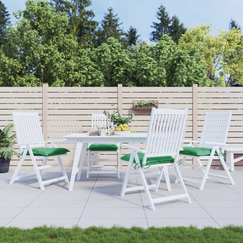 foto del prodotto vidaxl cuscini per sedia 4 pz verdi 40x40x7 cm in tessuto oxford