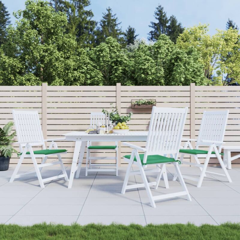 foto del prodotto vidaxl cuscini per sedia 4 pz verdi 50x50x3 cm in tessuto oxford