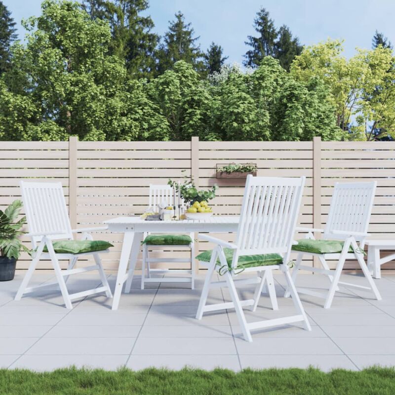 foto del prodotto vidaxl cuscini per sedia 4pz motivo a foglie 50x50x7 cm tessuto