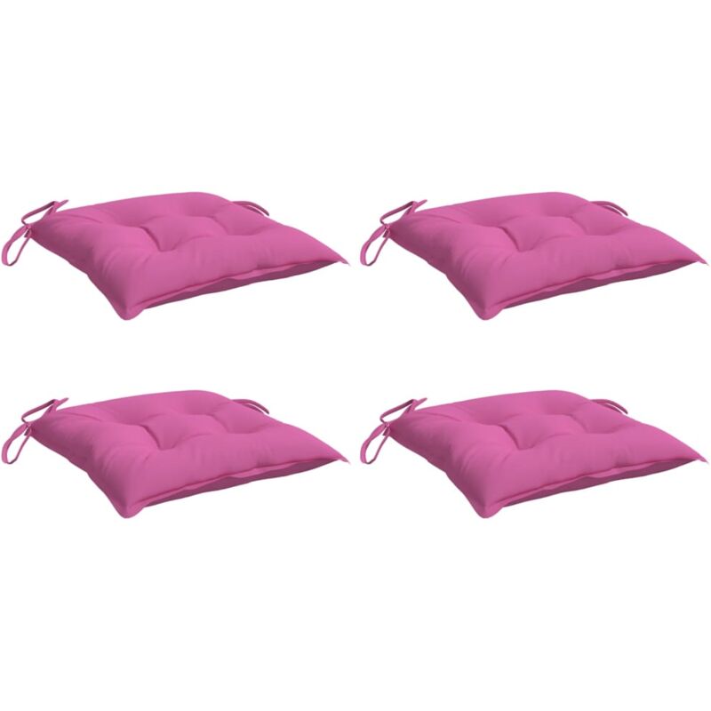 foto del prodotto vidaxl cuscini per sedia 4pz rosa 40x40x7 cm tessuto