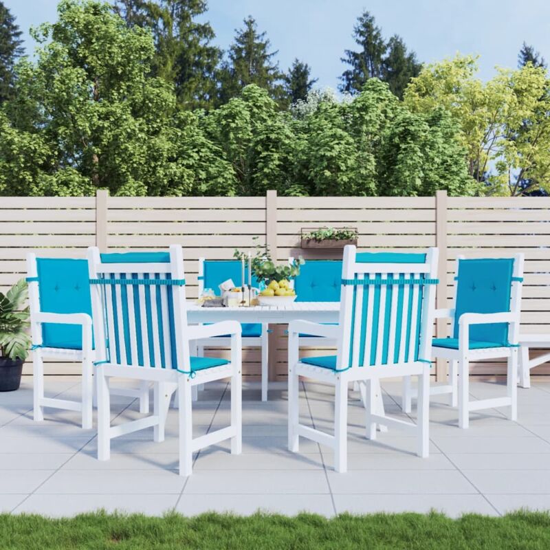 foto del prodotto vidaxl cuscini per sedia 6 pz blu 100x50x3 cm in tessuto oxford