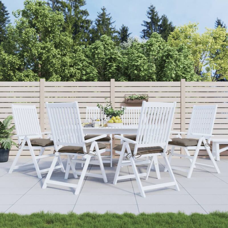 foto del prodotto vidaxl cuscini per sedia 6 pz tortora 40x40x7 cm in tessuto oxford