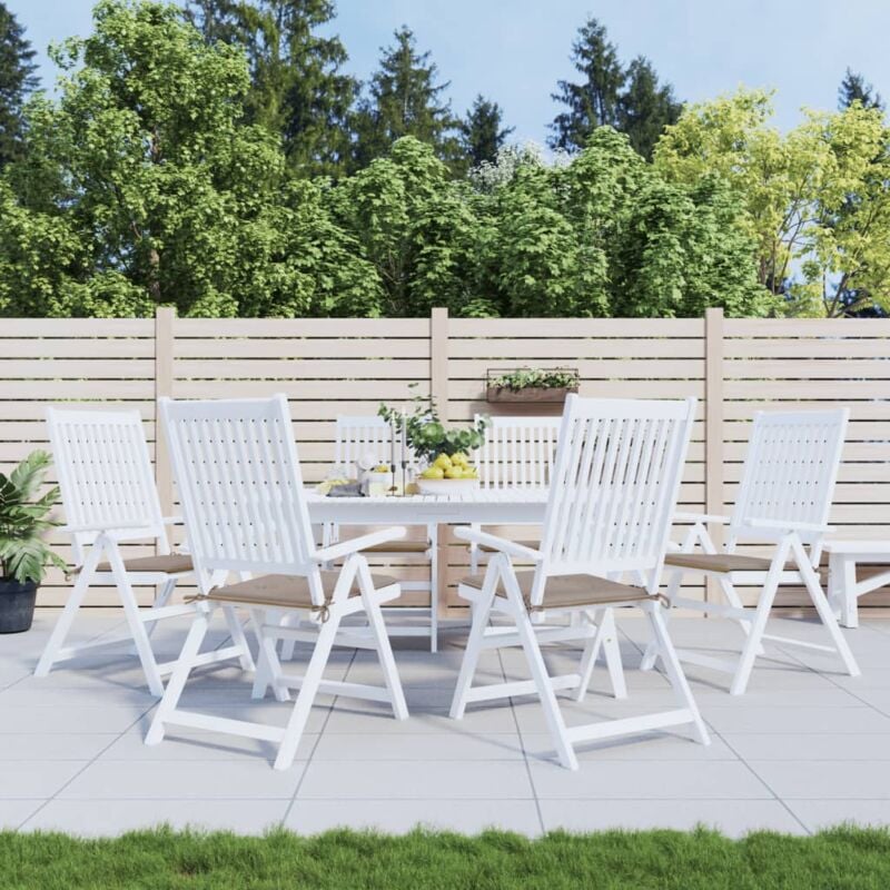 foto del prodotto vidaxl cuscini per sedia 6 pz tortora 50x50x3 cm in tessuto oxford